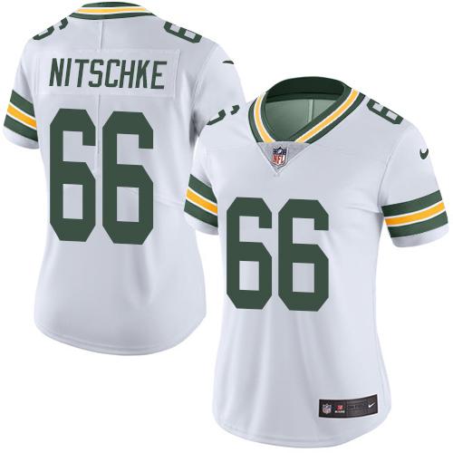 Green Bay Packers #66 Ray Nitschke White Women's Stitched Vapor Untouchable Limited Jersey Womens cheap jerseys for sale - CheapJerseys.Shop