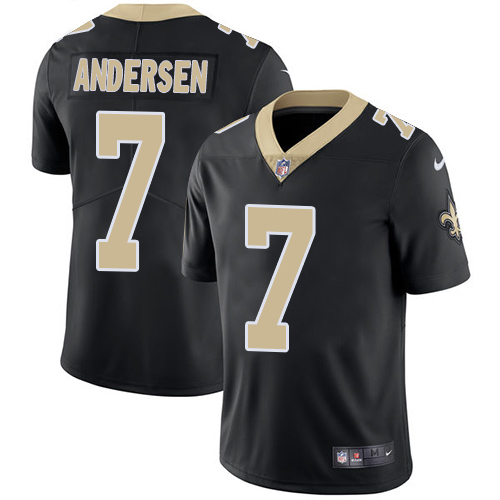 New Orleans Saints #7 Morten Andersen Black Team Color Men's Stitched Vapor Untouchable Limited Jersey Men's cheap jerseys for sale - CheapJerseys.Shop
