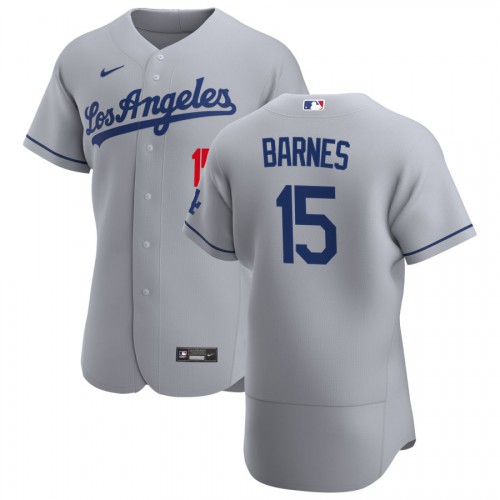 Los Angeles Los Angeles Dodgers #15 Austin Barnes Men's Gray Road 2020 Authentic Team Jersey Men's cheap jerseys for sale - CheapJerseys.Shop