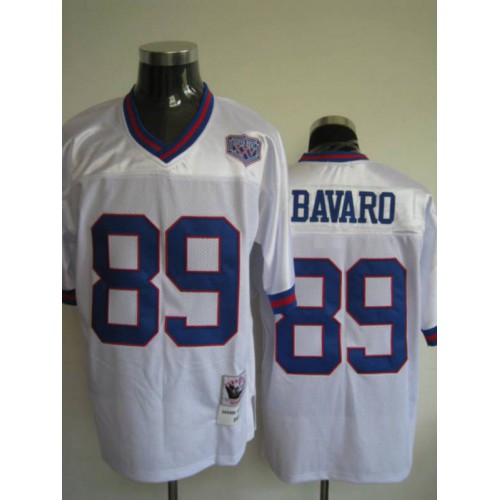 Mitchell and Ness New York Giants #89 Mark Bavaro Stitched White Jersey Men's cheap jerseys for sale - CheapJerseys.Shop