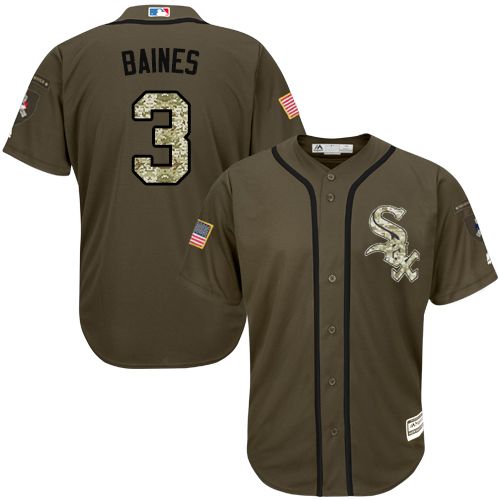 Chicago White Sox #3 Harold Baines Green Salute to Service Stitched Jersey Men's cheap jerseys for sale - CheapJerseys.Shop
