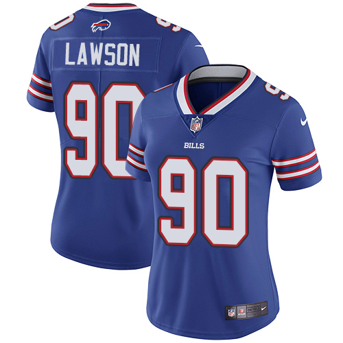 Buffalo Bills #90 Shaq Lawson Royal Blue Team Color Women's Stitched Vapor Untouchable Limited Jersey Womens cheap jerseys for sale - CheapJerseys.Shop