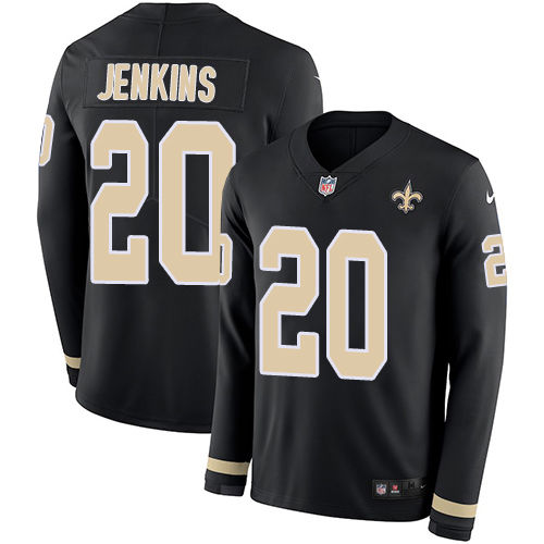 New Orleans Saints #20 Janoris Jenkins Black Team Color Men's Stitched Limited Therma Long Sleeve Jersey Men's cheap jerseys for sale - CheapJerseys.Shop