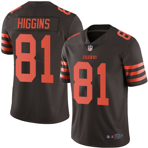 Cleveland Browns #81 Rashard Higgins Brown Men's Stitched Limited Rush Jersey Men's cheap jerseys for sale - CheapJerseys.Shop