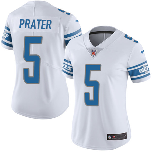 Detroit Lions #5 Matt Prater White Women's Stitched Vapor Untouchable Limited Jersey Womens cheap jerseys for sale - CheapJerseys.Shop