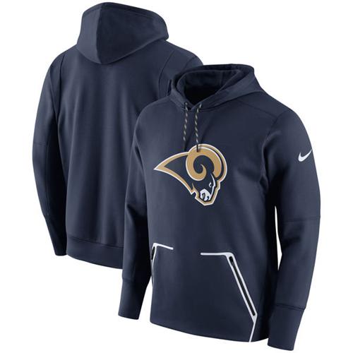 Men's Los Angeles Rams Navy Champ Drive Vapor Speed Performance Pullover Hoodie cheap jerseys for sale - CheapJerseys.Shop