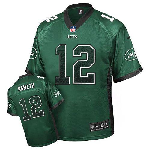 Jets #12 Joe Namath Green Team Color Men's Stitched Elite Drift Fashion Jersey cheap jerseys for sale - CheapJerseys.Shop