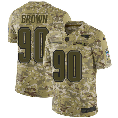 New England Patriots #90 Malcom Brown Camo Youth Stitched Limited 2018 Salute to Service Jersey Youth cheap jerseys for sale - CheapJerseys.Shop