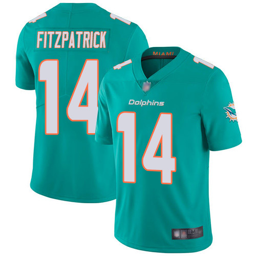 Miami Dolphins #14 Ryan Fitzpatrick Aqua Green Team Color Men's Stitched Vapor Untouchable Limited Jersey Men's cheap jerseys for sale - CheapJerseys.Shop
