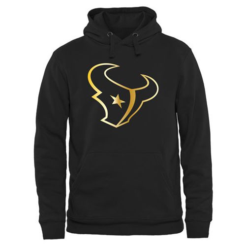 Men's Houston Texans Pro Line Black Gold Collection Pullover Hoodie cheap jerseys for sale - CheapJerseys.Shop