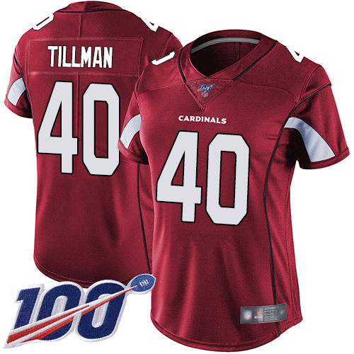 Cardinals #40 Pat Tillman Red Team Color Women's Stitched 100th Season Vapor Limited Jersey cheap jerseys for sale - CheapJerseys.Shop