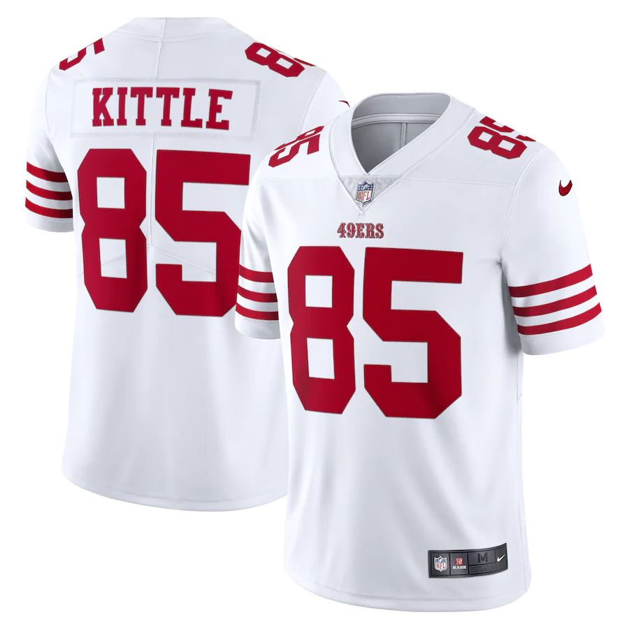 San Francisco 49ers #85 George Kittle White Men's 2022-23 Limited Stitched Vapor Untouchable Jersey cheap jerseys for sale - CheapJerseys.Shop