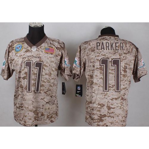 Miami Dolphins #11 DeVante Parker Camo Men's Stitched New Elite USMC Jersey Men's cheap jerseys for sale - CheapJerseys.Shop