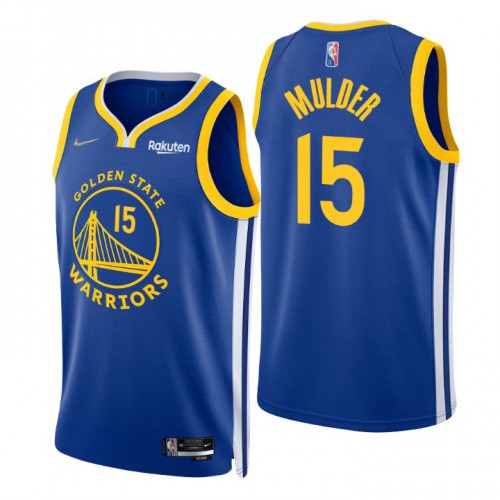Golden State Warriors #15 Mychal Mulder Royal Mens 2021-22 75th Anniversary Diamond Swingman Jersey - Icon Edition Mens cheap jerseys for sale - CheapJerseys.Shop