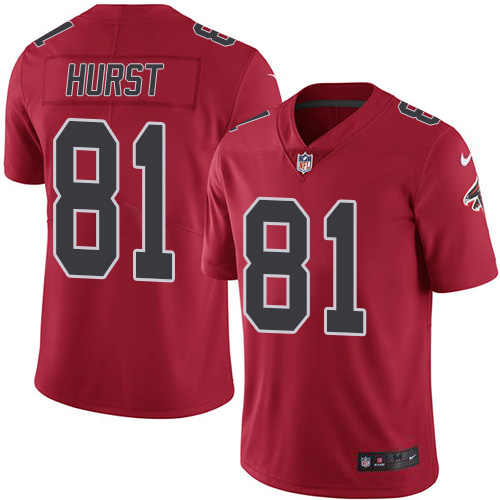 Atlanta Falcons #81 Hayden Hurst Red Men's Stitched Limited Rush Jersey Men's cheap jerseys for sale - CheapJerseys.Shop