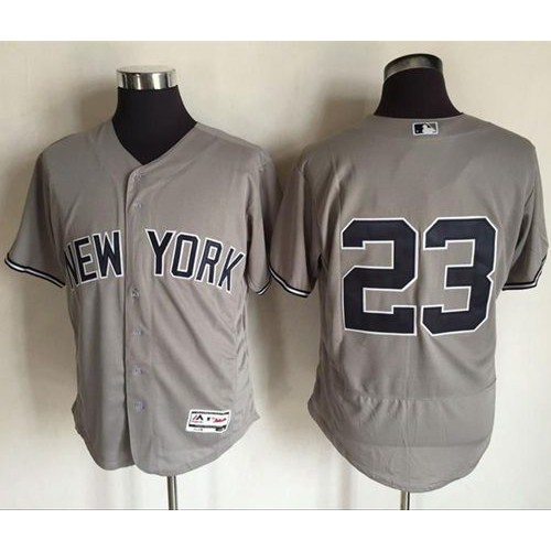 New York Yankees #23 Don Mattingly Grey Flexbase Authentic Collection Stitched Jersey Men's cheap jerseys for sale - CheapJerseys.Shop