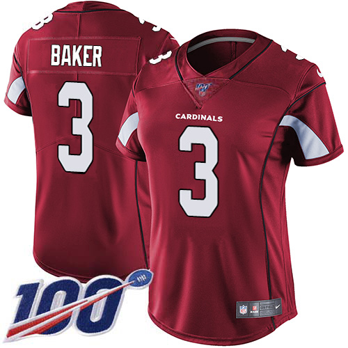 Cardinals #3 Budda Baker Red Team Color Women's Stitched 100th Season Vapor Untouchable Limited Jersey cheap jerseys for sale - CheapJerseys.Shop