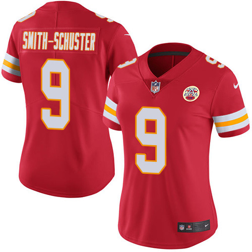 Chiefs #9 JuJu Smith-Schuster Red Team Color Women's Stitched Vapor Untouchable Limited Jersey cheap jerseys for sale - CheapJerseys.Shop