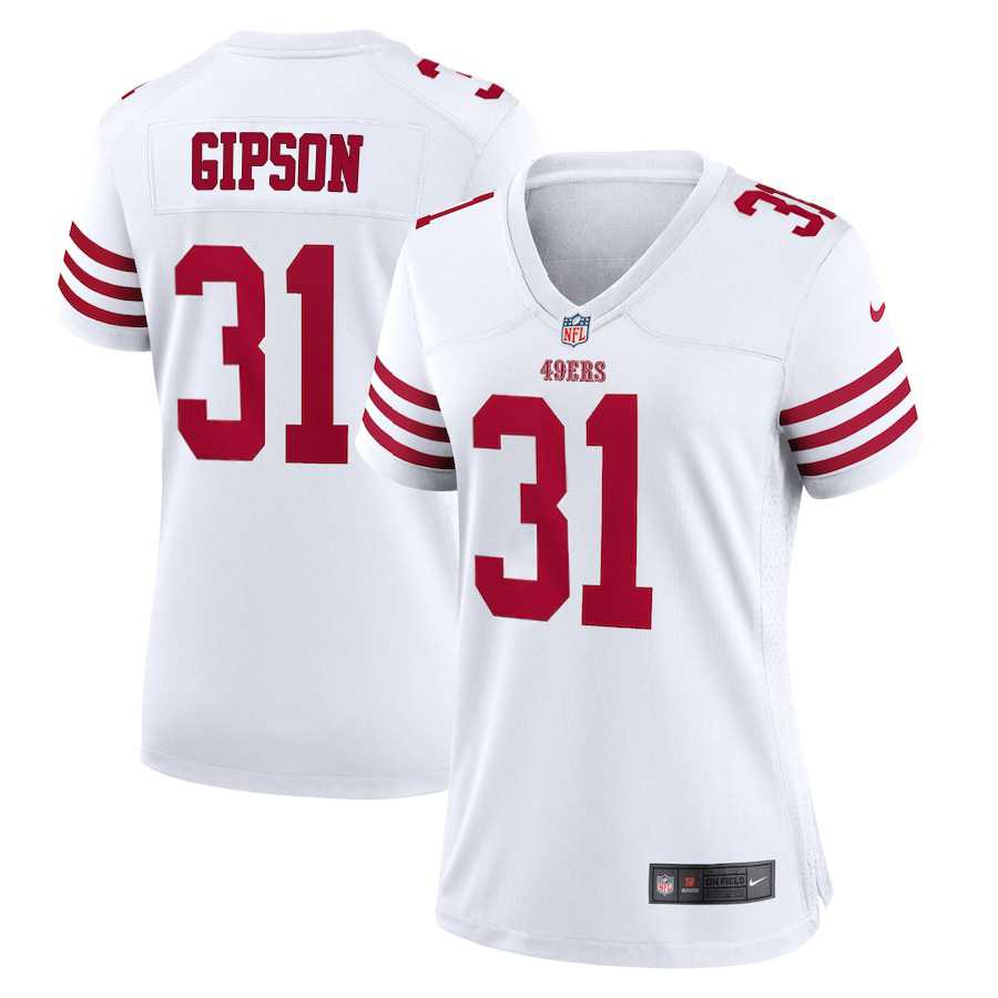 San Francisco 49ers #31 Tashaun Gipson White Women's 2022-23 Game Jersey cheap jerseys for sale - CheapJerseys.Shop