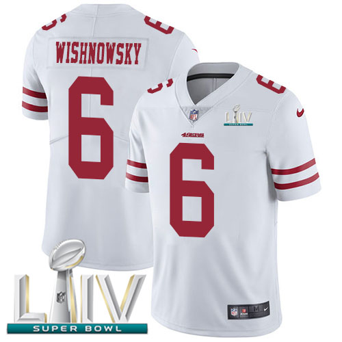 San Francisco 49ers #6 Mitch Wishnowsky White Super Bowl LIV 2020 Youth Stitched Vapor Untouchable Limited Jersey Youth cheap jerseys for sale - CheapJerseys.Shop