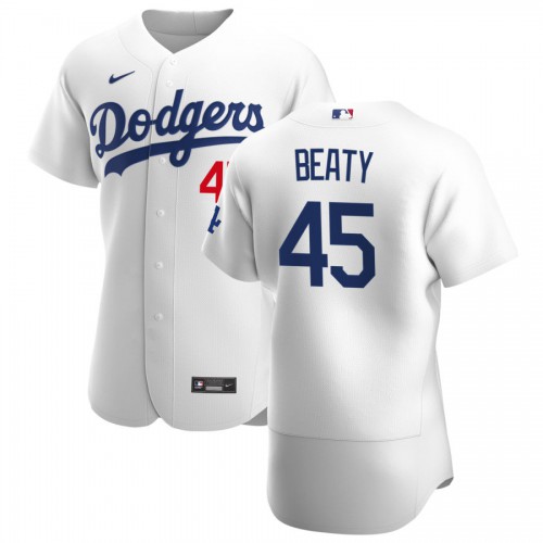 Los Angeles Los Angeles Dodgers #45 Matt Beaty Men's White Home 2020 Authentic Player Jersey Men's cheap jerseys for sale - CheapJerseys.Shop