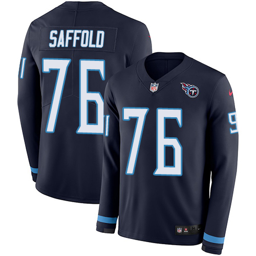 Tennessee Titans #76 Rodger Saffold Navy Blue Team Color Men's Stitched Limited Therma Long Sleeve Jersey Men's cheap jerseys for sale - CheapJerseys.Shop