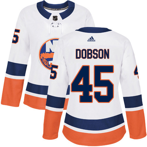 New York Islanders #45 Noah Dobson White Road Authentic Women's Stitched Jersey Womens cheap jerseys for sale - CheapJerseys.Shop