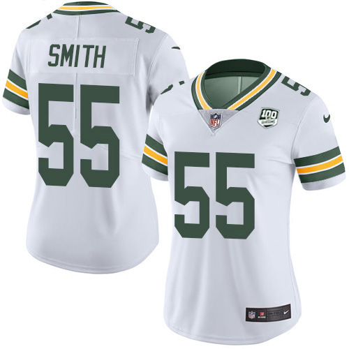 Green Bay Packers #55 Za'Darius Smith White Women's 100th Season Stitched Vapor Untouchable Limited Jersey Womens cheap jerseys for sale - CheapJerseys.Shop