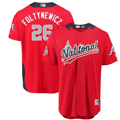 Atlanta Braves #26 Mike Foltynewicz Red 2018 All-Star National League Stitched Jersey Men's cheap jerseys for sale - CheapJerseys.Shop