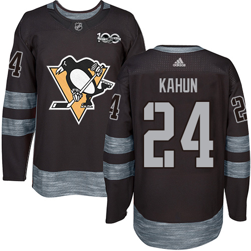 Pittsburgh Penguins #24 Dominik Kahun Black 1917-2017 100th Anniversary Stitched Jersey Men's cheap jerseys for sale - CheapJerseys.Shop