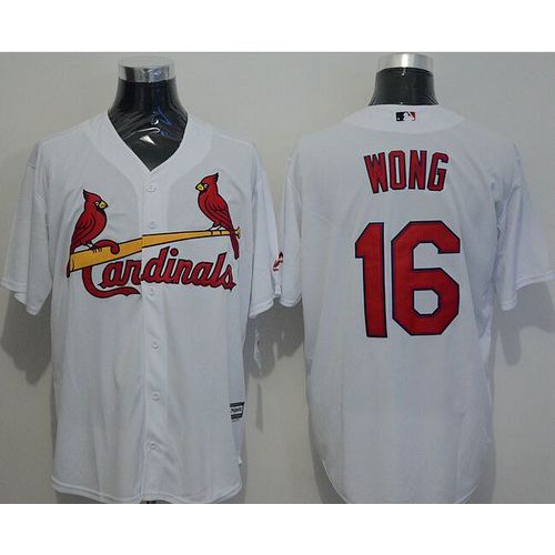 St.Louis Cardinals #16 Kolten Wong White New Cool Base Stitched Jersey Men's cheap jerseys for sale - CheapJerseys.Shop
