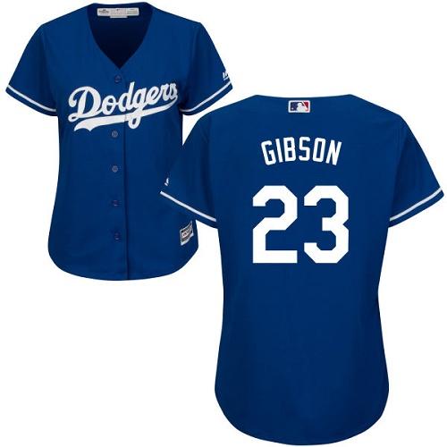 Los Angeles Dodgers #23 Kirk Gibson Blue Alternate Women's Stitched Jersey Womens cheap jerseys for sale - CheapJerseys.Shop