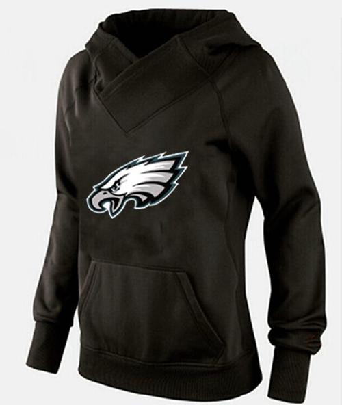 Women's Philadelphia Eagles Logo Pullover Hoodie Black-1 cheap jerseys for sale - CheapJerseys.Shop