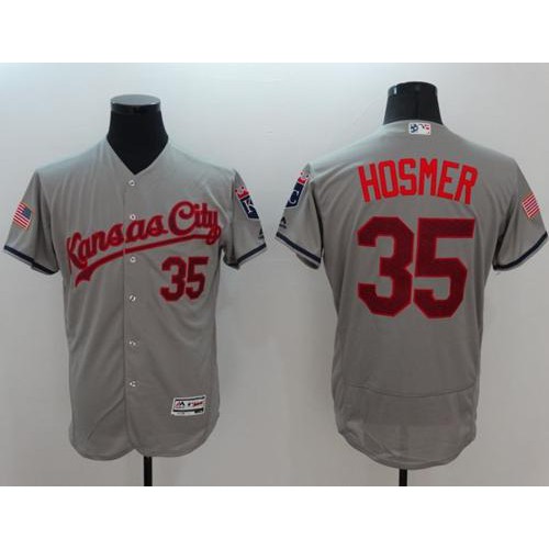 Kansas City Royals #35 Eric Hosmer Grey Fashion Stars & Stripes Flexbase Authentic Stitched Jersey Men's cheap jerseys for sale - CheapJerseys.Shop