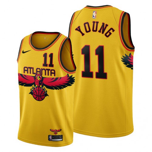 Atlanta Atlanta Hawks #11 Trae Young Mens 2021-22 City Edition Gold Jersey Mens cheap jerseys for sale - CheapJerseys.Shop