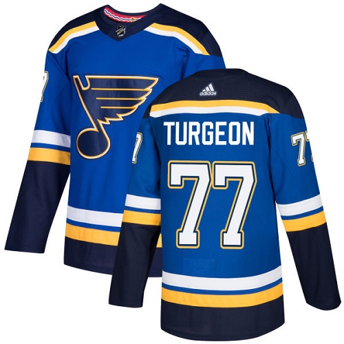 St. Louis Blues #77 Pierre Turgeon Blue Home Authentic Stitched Jersey Men's cheap jerseys for sale - CheapJerseys.Shop