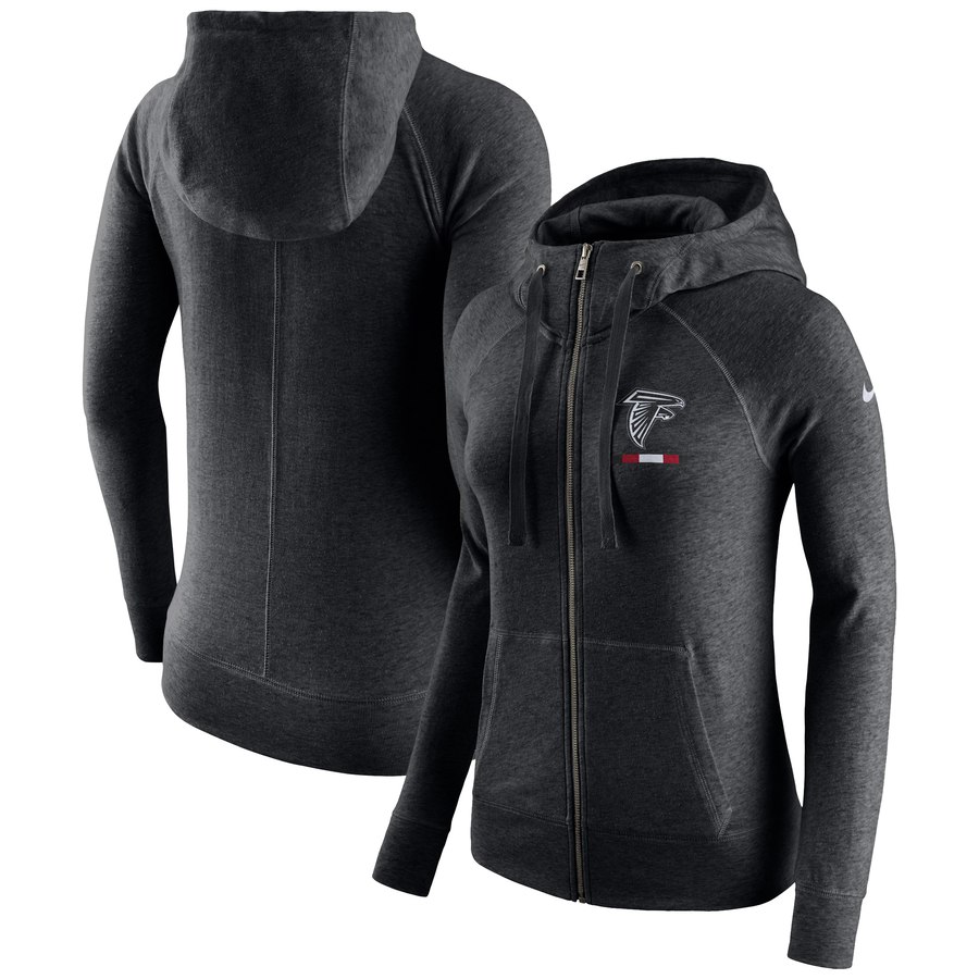 Atlanta Falcons Women's Gym Vintage Full-Zip Hoodie Black cheap jerseys for sale - CheapJerseys.Shop