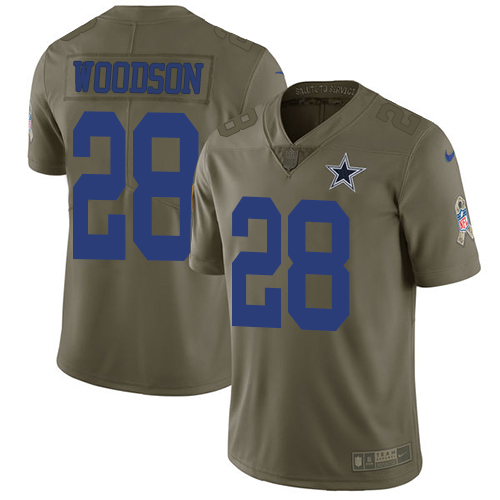 Dallas Cowboys #28 Darren Woodson Olive Men's Stitched Limited 2017 Salute To Service Jersey Men's cheap jerseys for sale - CheapJerseys.Shop