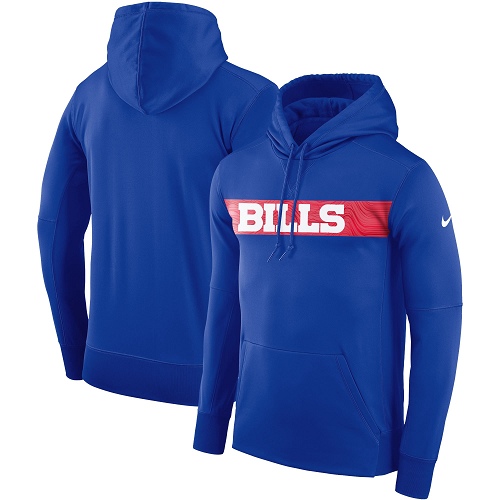 Men's Buffalo Bills Royal Sideline Team Performance Pullover Hoodie cheap jerseys for sale - CheapJerseys.Shop