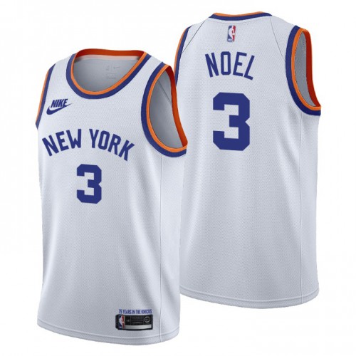 New York New York Knicks #3 Nerlens Noel Mens Releases Classic Edition 75th Anniversary Jersey White Mens cheap jerseys for sale - CheapJerseys.Shop