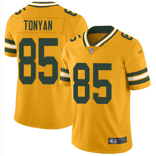 Green Bay Packers #85 Robert Tonyan Gold Men's Stitched Limited Inverted Legend Jersey Men's cheap jerseys for sale - CheapJerseys.Shop