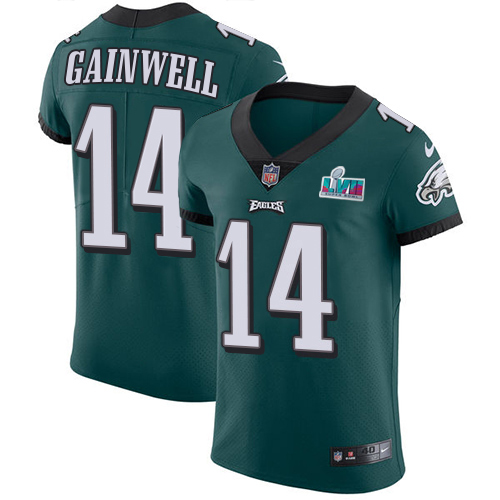 Eagles #14 Kenneth Gainwell Green Team Color Super Bowl LVII Patch Men's Stitched Vapor Untouchable Elite Jersey cheap jerseys for sale - CheapJerseys.Shop