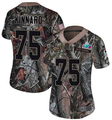 Chiefs #75 Darian Kinnard Camo Super Bowl LVII Patch Women's Stitched Limited Rush Realtree Jersey cheap jerseys for sale - CheapJerseys.Shop