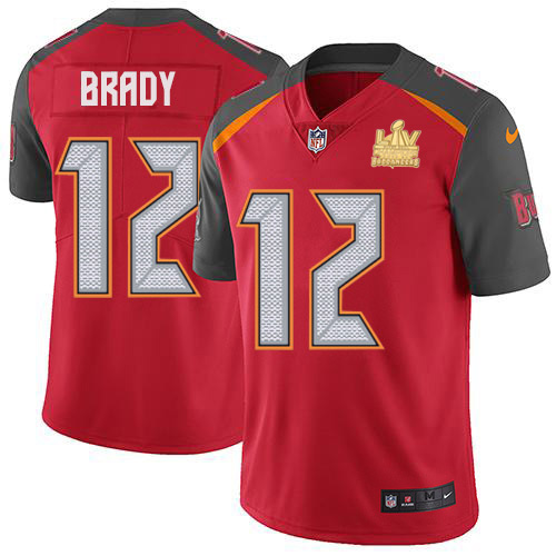 Buccaneers #12 Tom Brady Red Team Color Youth Super Bowl LV Champions Stitched Vapor Untouchable Limited Jersey cheap jerseys for sale - CheapJerseys.Shop