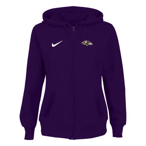 Women's Baltimore Ravens Stadium Rally Full Zip Hoodie Purple cheap jerseys for sale - CheapJerseys.Shop