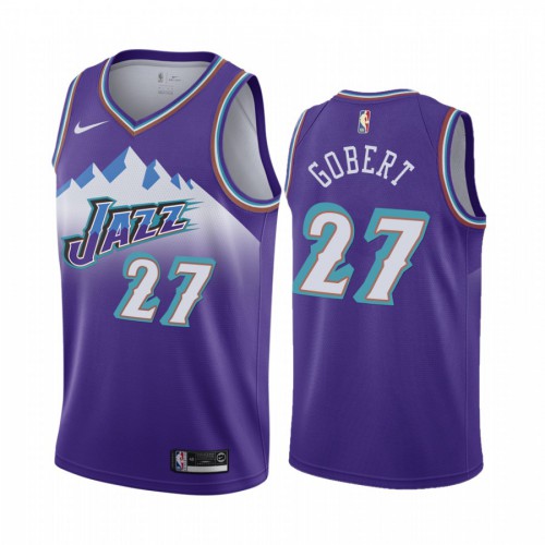Utah Jazz #27 Rudy Gobert Purple 2019-20 Hardwood Classic Edition Stitched Jersey Mens cheap jerseys for sale - CheapJerseys.Shop