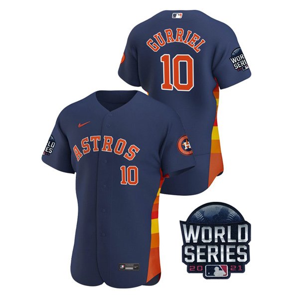 Houston Astros #10 Yuli Gurriel Men's 150th Anniversary 2021 World Series Authentic Jersey - Navy cheap jerseys for sale - CheapJerseys.Shop