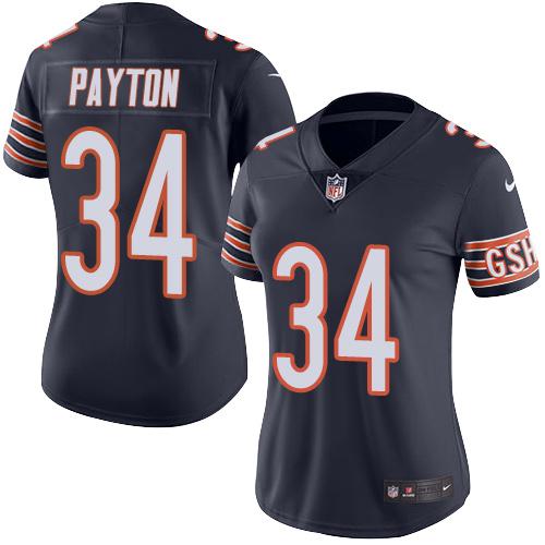 Bears #34 Walter Payton Navy Blue Team Color Women's Stitched Vapor Untouchable Limited Jersey cheap jerseys for sale - CheapJerseys.Shop