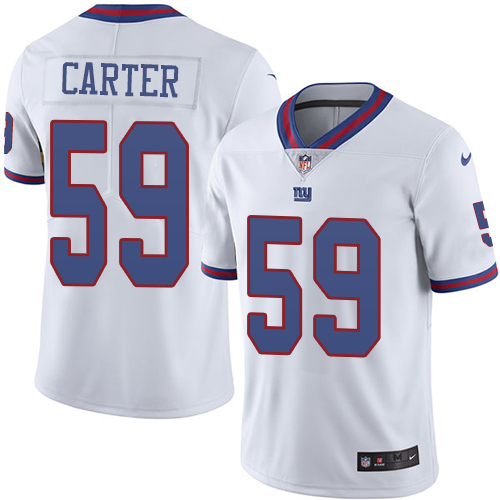 New York Giants #59 Lorenzo Carter White Men's Stitched Limited Rush Jersey Men's cheap jerseys for sale - CheapJerseys.Shop