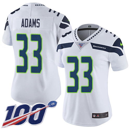 Seahawks #33 Jamal Adams White Women's Stitched 100th Season Vapor Untouchable Limited Jersey cheap jerseys for sale - CheapJerseys.Shop